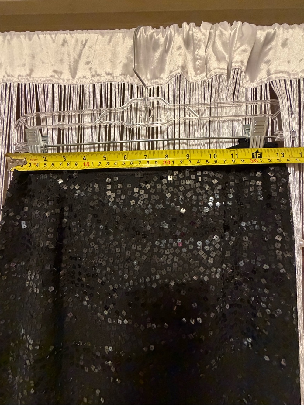 Antonio Melani Black Sequin Mid-length Skirt - Picture 3 of 7